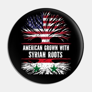 American Grown with Syrian Roots USA Flag Pin