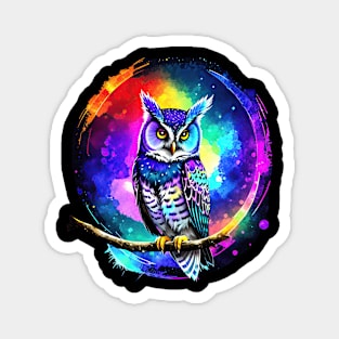 Cosmic Wisdom Owl Magnet