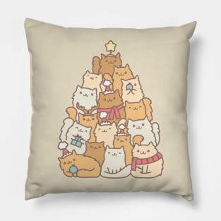 Merry (meowy) catmas, Christmas cat family Pillow