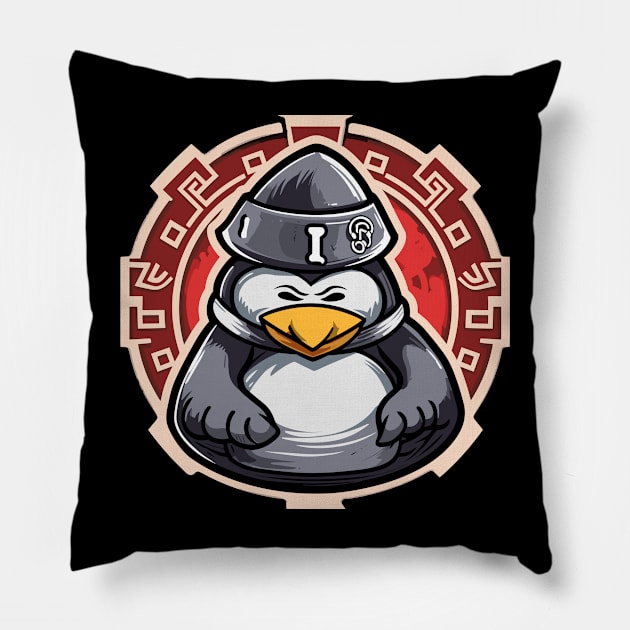 cartoon emperor penguin Pillow by DesginsDone
