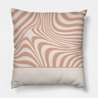 Pattern beige and pink wavy Pillow