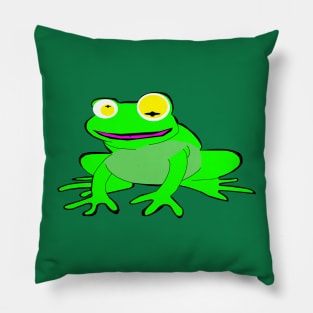 Green frog Pillow