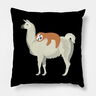 Cute & Funny Sloth Sleeping on Llama Pillow