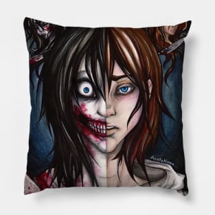 Jeff the Killer - Before and After Pillow