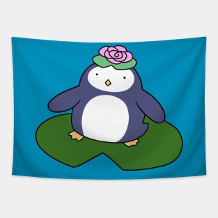 Lily Pad Penguin Tapestry