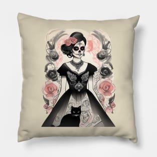 Catrina Cat Pillow