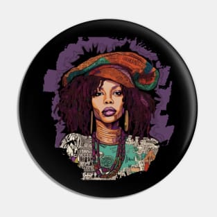 Tina Turner 1980s Style Retro Fan Art Design Pin