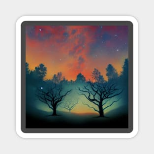 Trees at Dusk Magnet