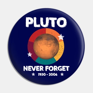 Never Forget Pluto Pin