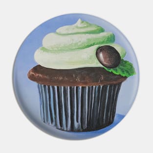 Mint Chocolate Cupcake Painting Pin