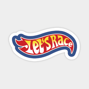 Let's Race ))(( NASCAR Indy Racing Car Fan Art Magnet