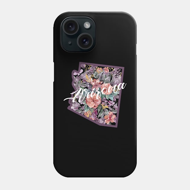 Arizona Floral State Phone Case by HappyArt