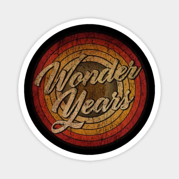 arjunthemaniac, circle retro faded The Wonder Years Magnet by arjunthemaniac