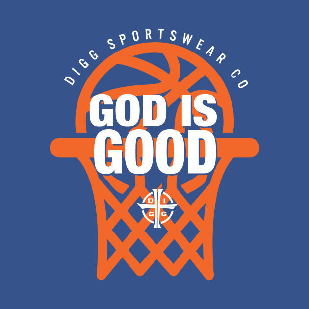 GOD IS GOOD (ROYAL & ORANGE) by diggapparel