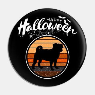 Funny Happy Halloween Beautiful Pug Men Women Kids Gift Pin