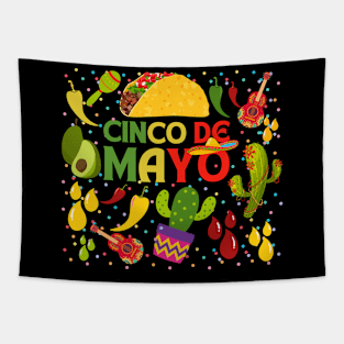 Happy Cinco De Mayo Fiesta  Mexican Party 5 De Mayo Tapestry