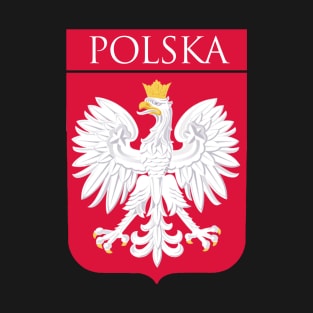 Vintage Style Poland Polish Eagle Flag T-Shirt