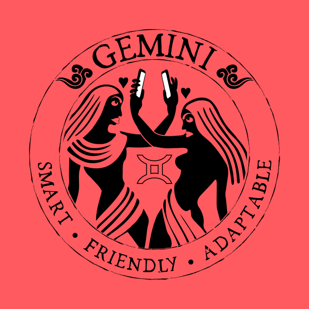 Gemini Zodiac Birthday Star Sign Zodiac Gift by atomguy