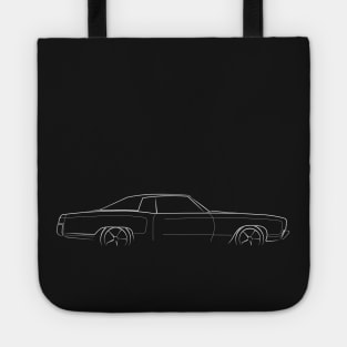 1972 Chevy Monte Carlo - profile stencil, white Tote