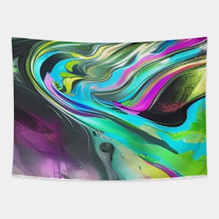 Abstract Magic Fluids Vintage Retro Tapestry