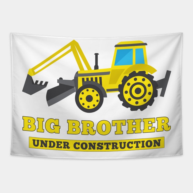 Announcement Baby Promoted to Big brother Under Construction Tapestry by DesignergiftsCie