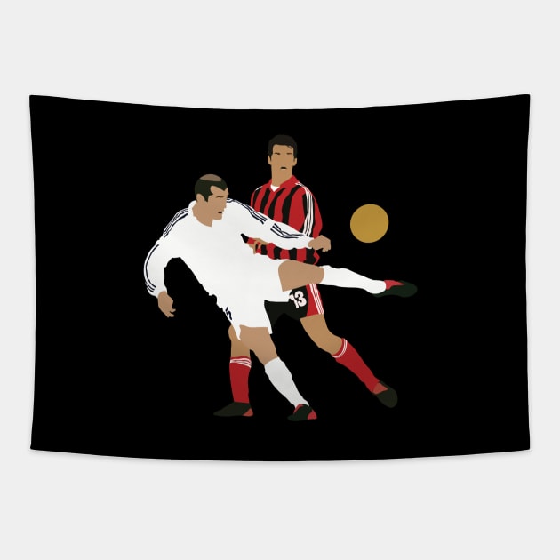 Zidane UCL Iconic Volley Goal Real Madrid Tapestry by Jackshun