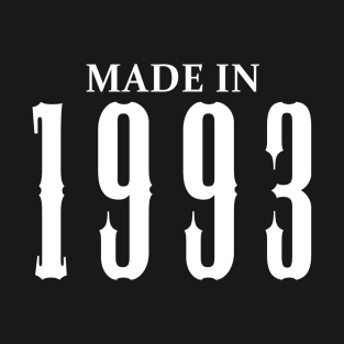 Made in 1993 year | Simple White T-Shirt