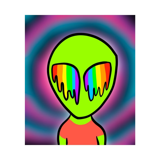 Trippy Hippie Alien by cmxcrunch