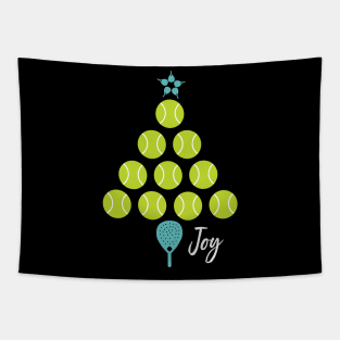 Padel Joy Christmas Tree Tapestry