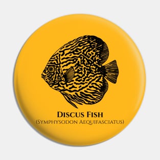 Discus Fish with Common and Latin Names - fish lovers design Pin