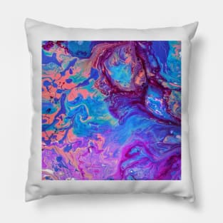 Grunge pink and blue Inkscape Pillow