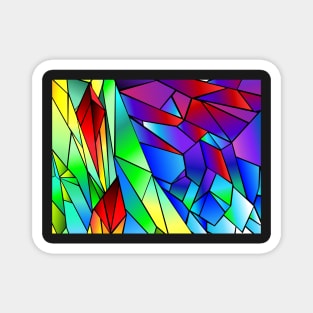 Rainbow polygonal background Magnet