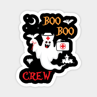 Boo Boo Crew ER EMT LPN Spooky Nurse Moonlit Bat. Magnet