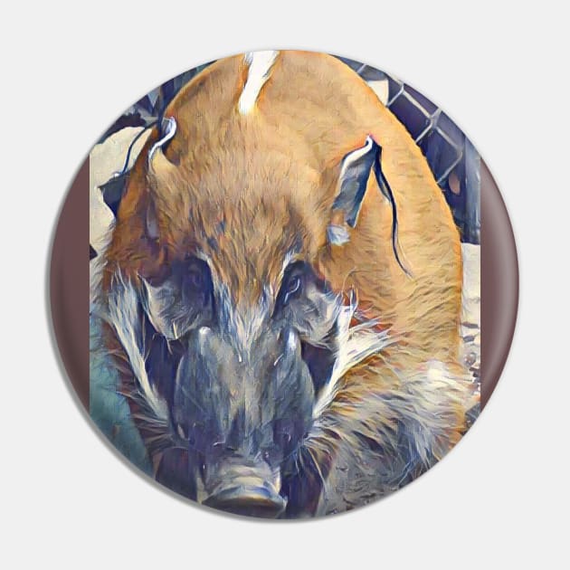 Red River Hog Pin by Sharonzoolady