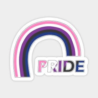 Genderfluid rainbow pride Magnet