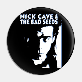 Silhouette of Nick Cave Pin