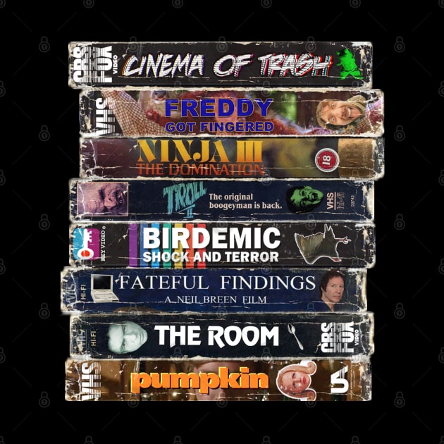 VHS Stack Cinema of Trash by Cinema Of Trash