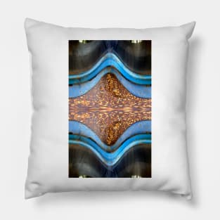 Waves of Blue Abstract - by Avril Thomas Pillow