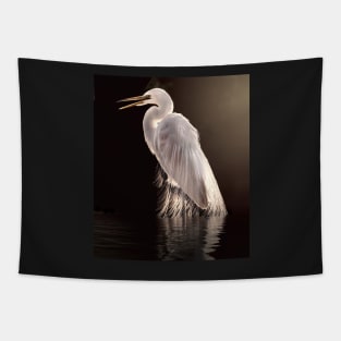 Egret in the shade Tapestry