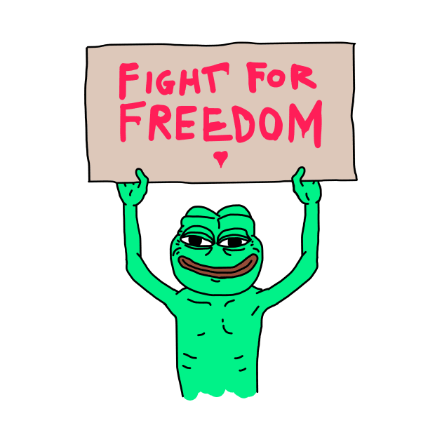 Pepe The Frog Fight For Freedom by Crypty