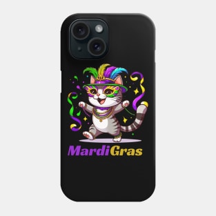 Mardi Gras Cat Kitten Funny Kitty Lover Phone Case