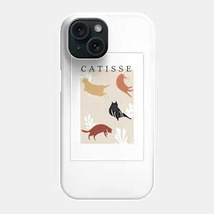 Catisse funny cat art, matisse inspired art, cat humour Phone Case