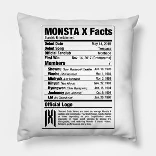 MONSTA X Nutritional Facts Pillow