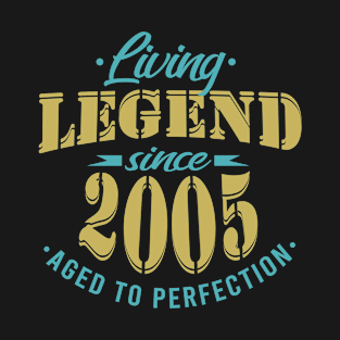 Living Legend Since 2005 18th Birthday Sayings T-Shirt