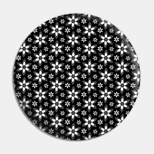 Black and white flower pattern design Pin