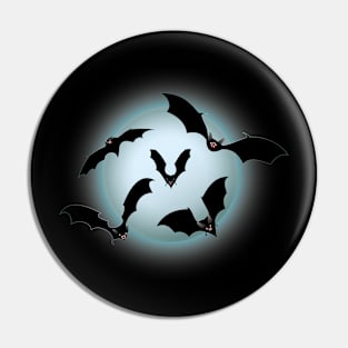Halloween Bats under the moonlight Pin