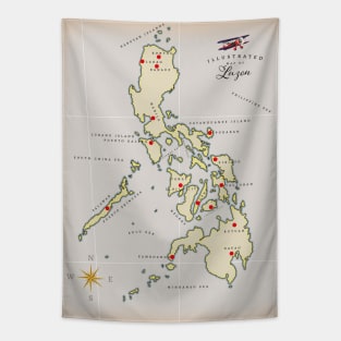 Illustrated map of Luzon Tapestry