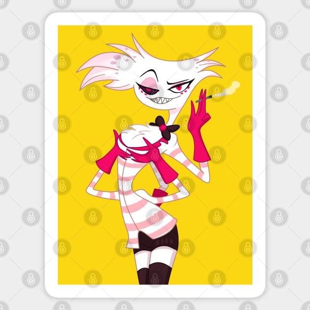 Angel Dust - Hazbin hotel - Angel Dust - Sticker | TeePublic