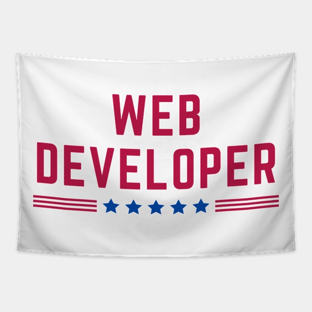 American Web Developer Tapestry by HobbyAndArt
