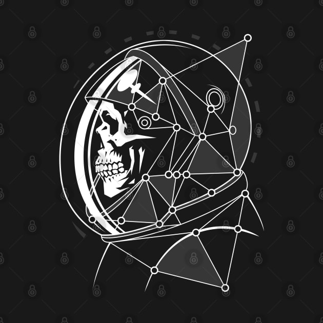 Skull Astronaut geometric by albertocubatas